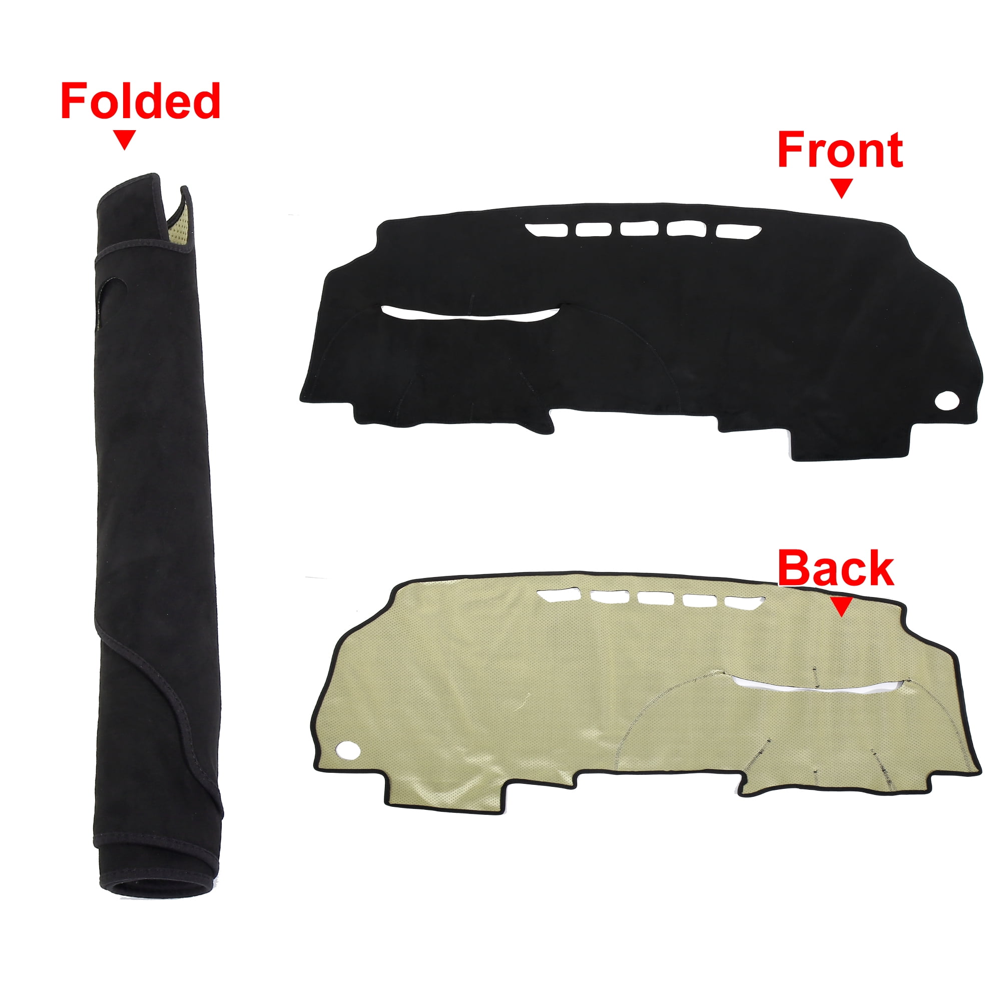 Unique Bargains Car Dashboard Cover Nonslip Mat Protector Carpet Black for Honda Civic