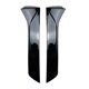 thumbnail image 4 of 2 piezas de la cubierta del alerón de la ventana del coche embellecedor de la decoración exterior, borde lateral del ala de la trasera brillante Macarena Spoiler lateral de la ventana trasera, 4 of 8