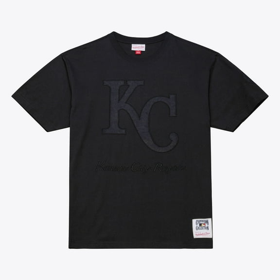 Men Mitchell & Ness Black Kansas City Royals Cooperstown Collection Phantom T-Shirt