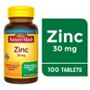 Nature Made Zinc 30 mg Tablets, Dietary Supplement for Immune Support, 100 Count