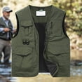 thumbnail image 2 of Men's Lightweight Casual Outdoor Travel Work Vest Jacket with Multiple Pockets for Spring Summer Fall, 2 of 3