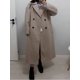thumbnail image 5 of HH TRAF Abrigos de invierno de moda para mujer, lisos, cuello vuelto, mangas largas, bolsillos, doble botonadura, elegante abrigo suelto para mujer, 5 of 5