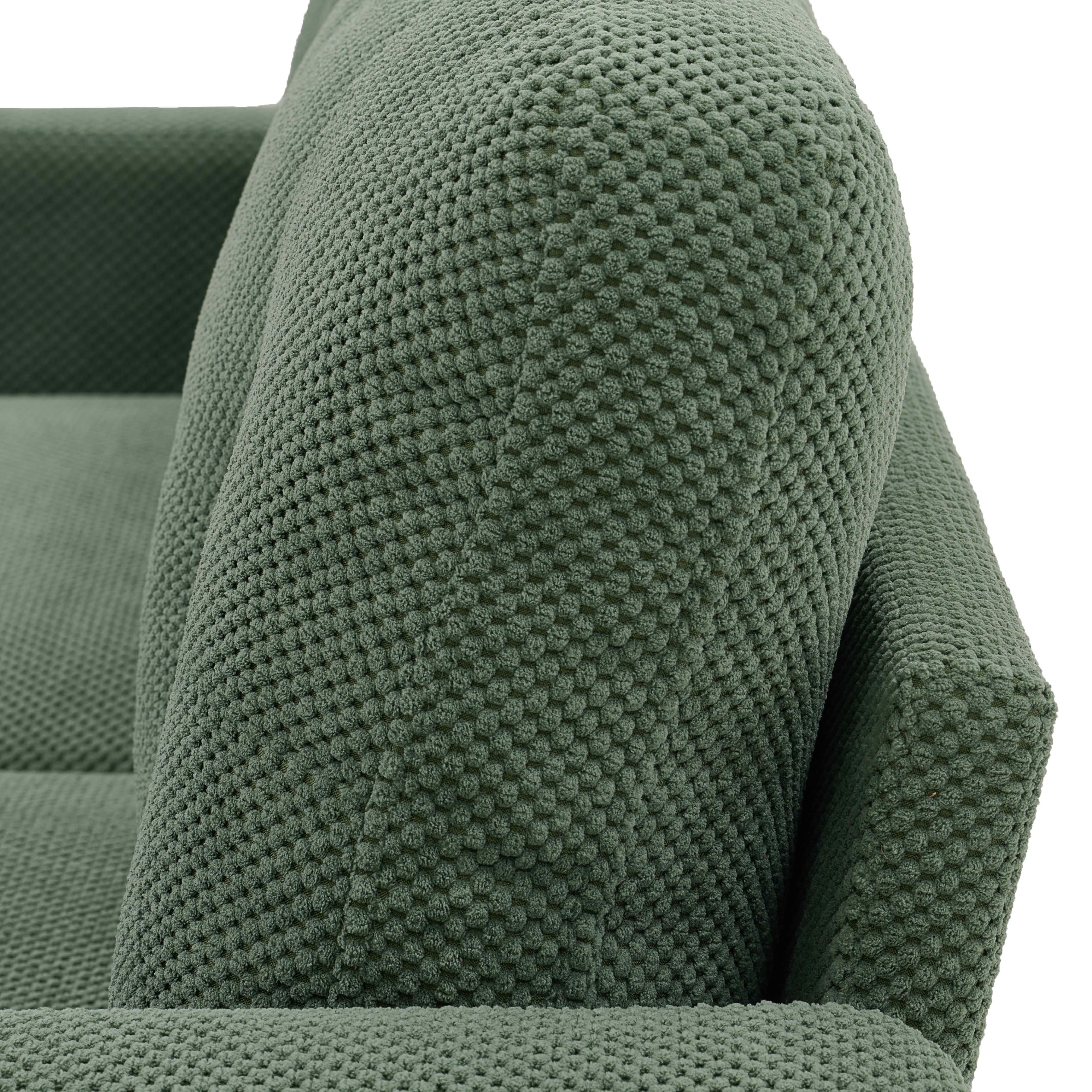 MAYEERTY 65‑Inch Modern Minimalist Two‑Seater Sofa, Nubby Upholstered Loveseat with Sturdy Solid Wood Legs, Mid‑Century Upholstered Couch for Living Room