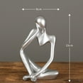 thumbnail image 3 of Obra de arte Escultura Personas de pensamiento hueco Estatuil Estatua Pta izquierda Zulema Figura pensador abstracto, 3 of 3
