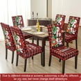 thumbnail image 2 of Christmas Chair Covers Set of 6 - High Stretch Removable Washable Seat Protector for Decoration - Santa Claus Theme Decor (Plaid, 6PC), 2 of 7