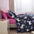 thumbnail image 4 of Kids Comforter Bed Set Full Size for s Girls, 8 Pieces Bed in a Bag with Shams, Purple Pink Unicorn Full Soft Microfiber Kids Comforter Bedding Set, 4 of 6