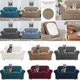 thumbnail image 6 of SHANNA Stretch Fabric Velvet Sofa Slipcover, Navy Blue, 6 of 15