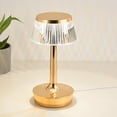 thumbnail image 4 of Lámparas de mesa de cristal acrílico, lámpara de decoración de luces de escritorio de mesita de noche USB para Dorado champagne, 4 of 9