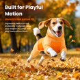 thumbnail image 5 of ROZKITCH Warm Dog Winter Coat Windproof Adjustable Turtleneck Fleece Dog Jacket for Halloween and Christmas Pajamas for Medium Dogs,Orange,2XL, 5 of 7