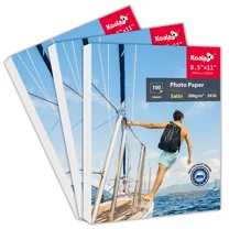 Koala Premium Satin Inkjet Photo Paper, 8.5x11, 300 Sheets, 8Mil Thick,Soft-gloss Picture Paper for Inkjet Printers