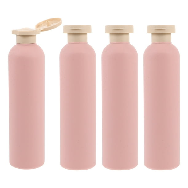 4 botellas de viaje rellenables para champú y acondicionador, vacías, de plástico, con tapa abatible, reutilizables, para loción de 260 ml