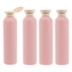 thumbnail image 1 of 4 botellas de viaje rellenables para champú y acondicionador, vacías, de plástico, con tapa abatible, reutilizables, para loción de 260 ml, 1 of 7