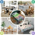 thumbnail image 4 of Colorful Tie Dye Pattern Rectangle Tablecloth 60"x84",Waterproof Polyester Rectangle Table Cloth, Wipeable Spillproof Polyester Tablecloth for Dining, Camping, Indoor and Outdoor, 4 of 5