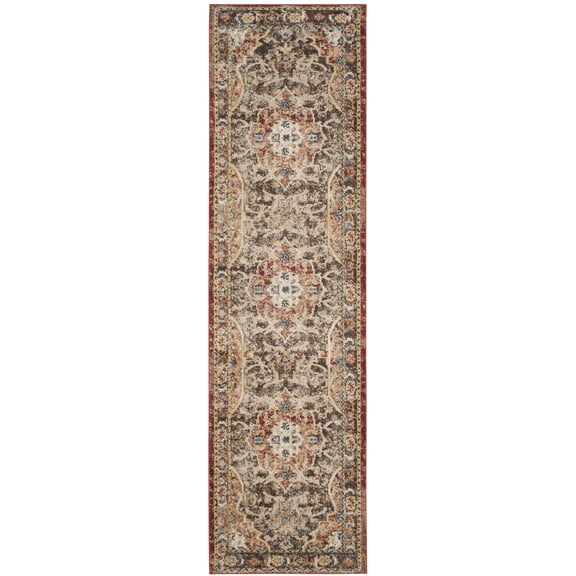SAFAVIEH Bijar Tobin Oriental Runner Rug, Brown/Rust, 2'3" x 14'