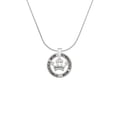 thumbnail image 2 of Delight Jewelry Silvertone Small ''Princess'' Crown with Clear Crystals Gymnastics Mom Ring Charm Necklace, 18", 2 of 4