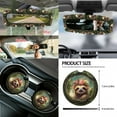 thumbnail image 5 of Yuyamidu Sloth Car Front Back Seat Covers Pink Flower Steering Wheel Cover Seat Belt Pad Garbage Bin Auto Armrest Cover Pad Rearview Mirror Cover Handbrake Cover Set Coasters, Set of 14, 5 of 7