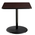 thumbnail image 2 of NPS Cafe Table 36" SQ Round Base 36"H Particleboard Black Frame Mahogany Top, 2 of 2