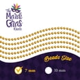 thumbnail image 4 of Mardi Gras Beads 33 inch 7mm, 12 Dozen, 144 Pieces, Gold with Doubloon, 4 of 7