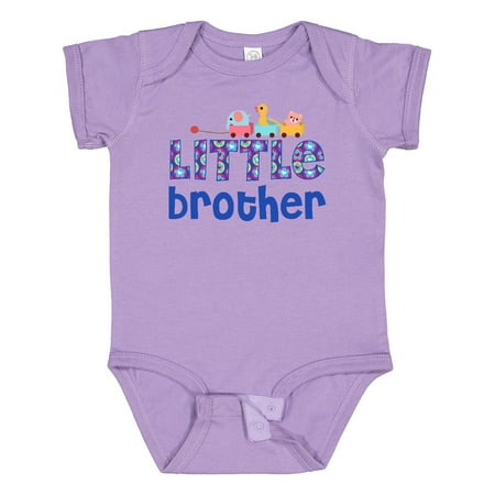 

Inktastic Blue Toy Train Little Brother Gifts Gift Baby Boy Bodysuit