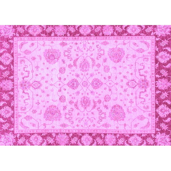 Ahgly Company Indoor Rectangle Oriental Purple Traditional Area Rugs, 3' x 5'