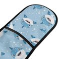 thumbnail image 2 of Dailycode Double Sided Oven Mitt with Loop Heat Resistant Kitchen Long Potholders 7" x 35" Cartoon Cute Shark, 2 of 6