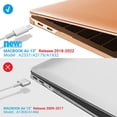 thumbnail image 4 of IBENZER Compatible with 2022 2021 2020 MacBook Air 13 Inch Case M1 A2337 A2179 A1932, Hard Shell Case & Keyboard Cover & Screen Film for Mac Air 13 with Touch ID (2018-2022), CrystalClear, AT13-CYCL+2, 4 of 10