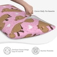thumbnail image 4 of King Pillow Cases Standard Size - Capybara Print Pink Soft Envelope Closure Microfiber Block Print Pillow Cover, Wrinkle Stain Resistant Travel Pillow Covers Standard Size 20x36in, 4 of 7