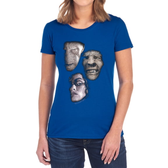 Harry Potter Villian Heads Women's T Shirt, Royal, X-Large