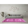 thumbnail image 3 of Ahgly Company Indoor Square Abstract Purple Contemporary Area Rugs, 5' Square, 3 of 4