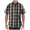 thumbnail image 4 of kamemir Men's Regular-Fit Short-Sleeve Poplin Shirt(Black,XXL), 4 of 4
