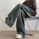 thumbnail image 5 of Pantalones vaqueros desgastados vintage azules para hombre, pantalones vaqueros de pierna ancha, pantalones vaqueros holgados rectos casuales de moda de gran tamaño para hombre, 5 of 6