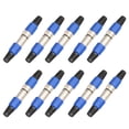 thumbnail image 1 of 10 Pares Switch De Mic XLR 3 Pinzas Conectores De Micrófono Adaptador Durable Hugo XLR Conector de conector de micrófono de 3 pines, 1 of 10
