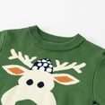 thumbnail image 3 of Tfken Christmas Sweater For Girls Children Trendy Cartoon Print Classic-Fit Crew Neck Pullover Sweater Green Size 2-3 Years, 3 of 6