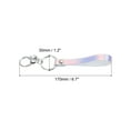 thumbnail image 2 of Unique Bargains Wrist Lanyard for Keys Wristlet Strap Keychain Silver Keyring, White 4 Pack, 2 of 5