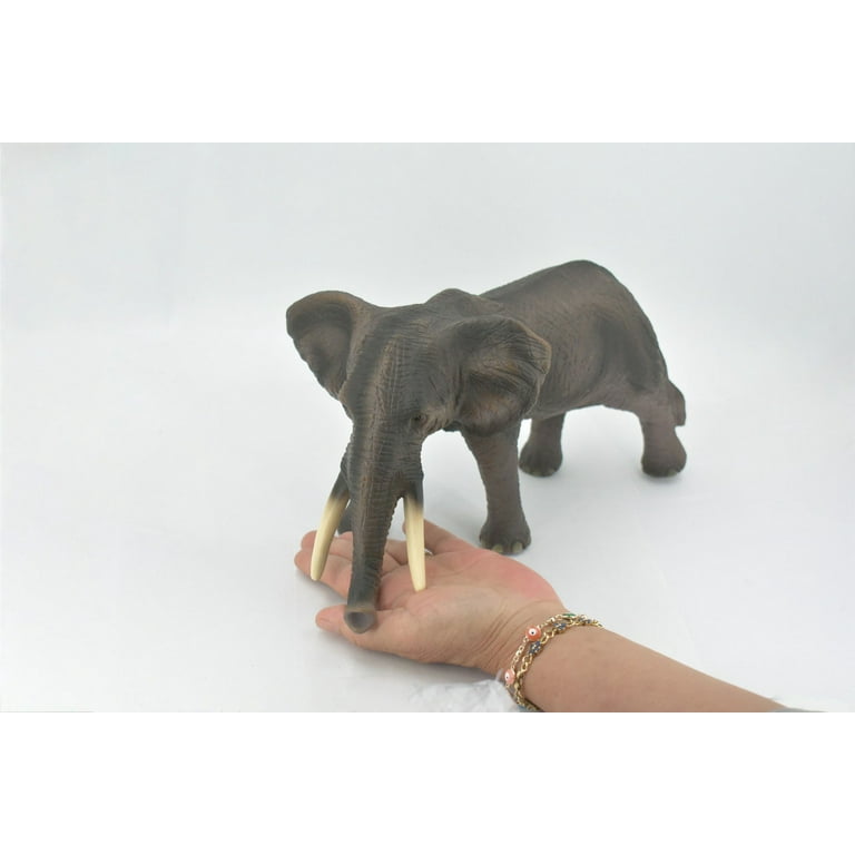 Elephant, African, Very Large, Soft Rubber Animal, Hand Painted, Educational, Toy, Kids, Realistic Figure, Lifelike Model, Figurine, Replica, Gift, 13 Elephant, African, Very Large, Soft Rubber Animal, Hand Painted, Educational, Toy, Kids, Realistic Figure, Lifelike Model, Figurine, Replica, Gift, 13
