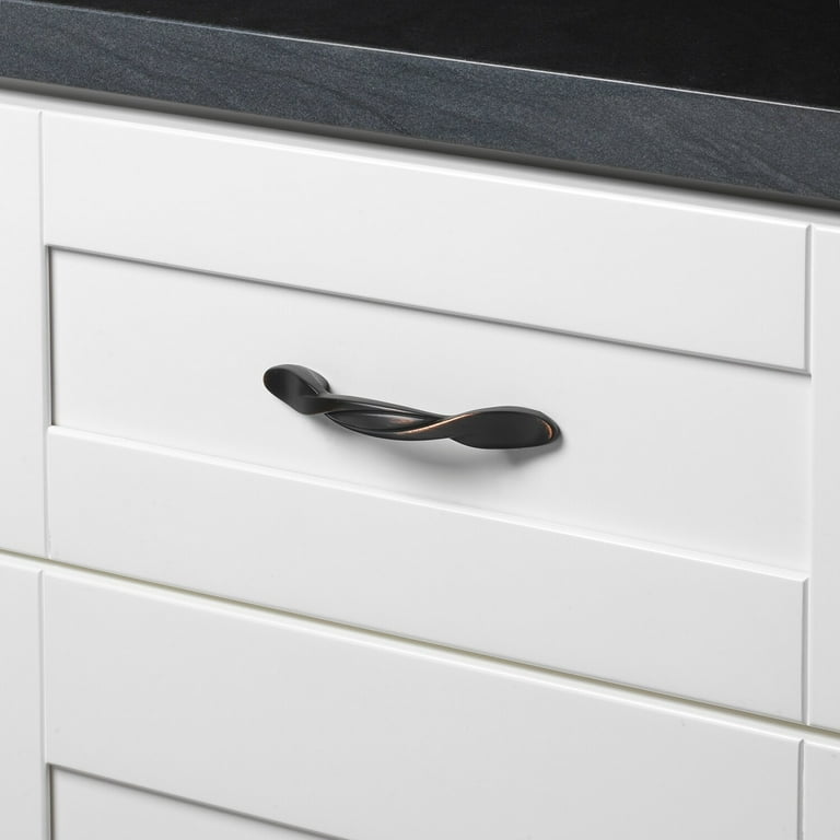 GlideRite 3 in. Center Twisted Cabinet Pull Hardware Handle, Oil Rubbed Bronze, Pack of 10 GlideRite 3 in. Center Twisted Cabinet Pull Hardware Handle, Oil Rubbed Bronze, Pack of 10
