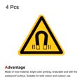 thumbnail image 3 of Uxcell Triangle Beware of The Magnetic Field Warning Sign Self Adhesive 50mm 4Pcs, 3 of 4