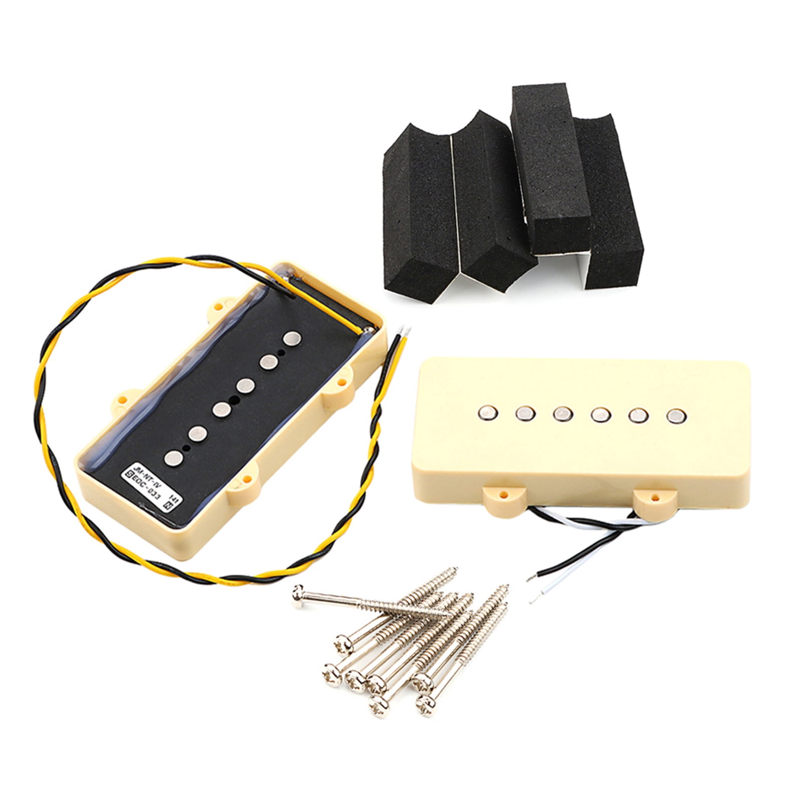 1 Set of Single Coil Guitar Pickups Neck and Bridge Pickup Compatible with LP Electric Guitar Parts Replacements