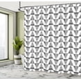 thumbnail image 4 of Ambesonne Black White Shower Curtain, Scribble Boho, 69"Wx84"L, Black White, 4 of 4