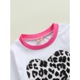 thumbnail image 5 of Qmyliery Kids Girls Suit, Long Sleeve Heart Pattern Tops+Printed Short Skirt White, 5 of 9