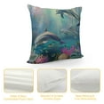 thumbnail image 4 of GOSMITH Dolphins Throw Pillows Covers Underwater World Animal Dolphins Fish Seaweed Coral Pillow Cover Pillowcase Decorative Pillow Cushion Cases for Sofa Bed Car Couch, 4 of 5
