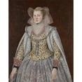 thumbnail image 2 of Circle of Robert Peake 20x24 Gold Ornate Framed and Double Matted Museum Art Print Titled - Portrait of a Lady (1607), 2 of 4