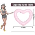 thumbnail image 4 of Inflatable Swim Ring Buoy, 47.3" X 39.4" Heart Shape Cycling Pool Tube Floating Recliner_Perfect Gift, 4 of 5