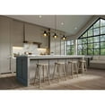thumbnail image 3 of Maven Lane 31" Luna Bar Stool with Oak Wood Finish - Artisan Crafted Backless Bar Height Stool with Oval Saddle Seat for Unmatched Comfort - Adds Warmth & Style to Your Kitchen, Dining Area, 3 of 8