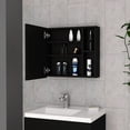 thumbnail image 2 of Black Single Door Medicine Cabinet | 18H with Modular Compartments | Particle Board Main Material | Easy Access to Toiletries, 2 of 6