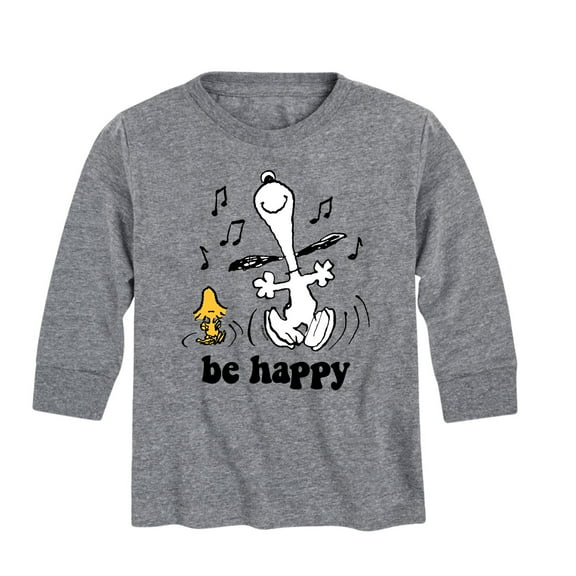 Peanuts - Snoopy Be Happy Dance - Toddler And Youth Long Sleeve Graphic T-Shirt