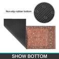 thumbnail image 7 of Kitchen Rugs and Mats Non Skid Washable Bohemian Vintage Orange Carpet Kitchen Mat and Rug Set,Floor Cushion Waterproof Rug,Rubber Backed Area Rugs for Kitchen Laundry, 7 of 7