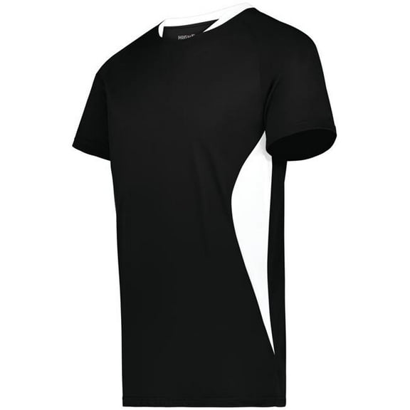 Augusta Sportswear 322241.420.XS Youth Madrid Soccer Jersey, Black & White - Extra Small