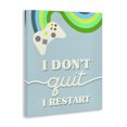 thumbnail image 2 of Stupell Industries Contemporary I Don't Quit I Restart Video Game Phrase Canvas Art, 16 x 20, by Lil' Rue, 2 of 7