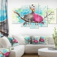 thumbnail image 3 of Design Art Two Birds in Love on Branch Canvas Print, 3 of 3